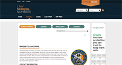 Desktop Screenshot of marquette.lawschoolnumbers.com