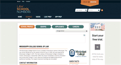 Desktop Screenshot of mississippicollege.lawschoolnumbers.com